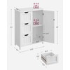 VASAGLE Bathroom Floor Storage Cabinet, Freestanding Bathroom Storage Unit with