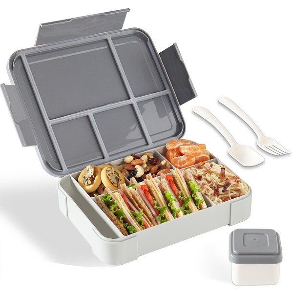 Swkien Children's Lunch Box with Compartments, 1300 ml Bento Box