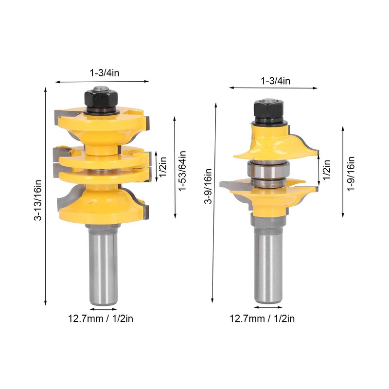 Tenon Entry Door Router Bit, Adjustable Cabinet Routers Bits Longer