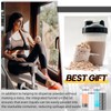 Baderke 4 Pcs Protein Powder Container 5 Layers Stackable Leakproof