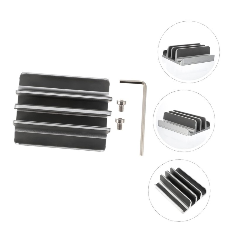 Angoily Aluminum Vertical Laptop Stand Desktop Holder for Laptops and