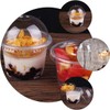 Yubbuio 100pcs Dessert Cups with Lids Plastic Fruit Cups Mini