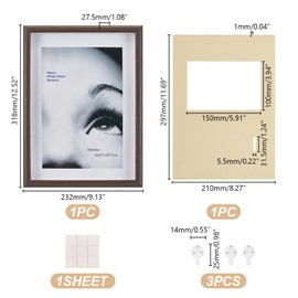 AHANDMAKER Medal Display Shadow Box, Single Medal Display case Single Medal Display Shadow Box Frame for Runners, Marathon, Soccer, Football, Gymnastics & All Sports Medal Display (Brown, A4)
