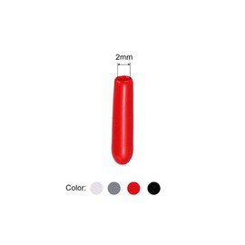 QUARKZMAN Pack of 100 Rubber End Caps 2 mm ID Protection Devices for Screw Thread PVC Vinyl Round Tube Bolt Cap Cover Black Red Grey Clear