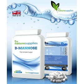 NatureSupplies High Strength D-Mannose Tablets 1000mg – 50 Tablets, Vegetarian & Vegan Friendly