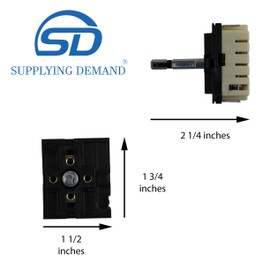 Supplying Demand DG44-01002A 2087510 Electric Range Infinite Control Switch Replacement