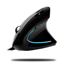 Adesso iMouseE1 - Vertical Ergonomic Illuminated Optical 6-Button USB Mouse - Right Hand Orientation, Black
