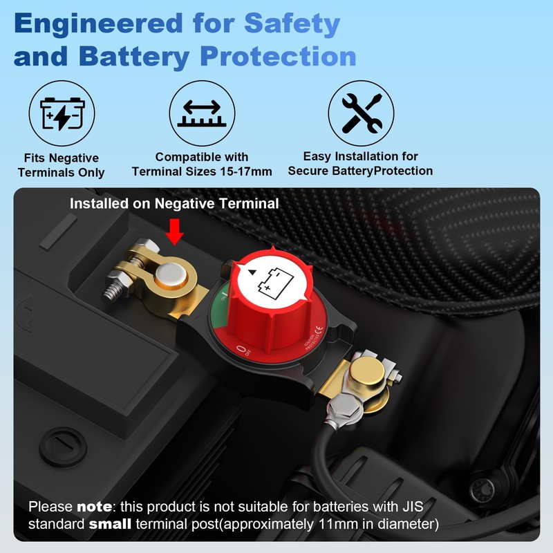 KTROVNN Top Post Battery Disconnect Switch, Car Battery Disconnect Switch,