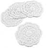 Phantomon Lace Round Crochet Doilies Handmade Coasters, 4-Inch, Pack of