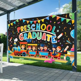 BlissYard Preschool Graduation Banner Graduation Backdrop Graduation Decorations Graduation Yard Signs Class Of 2025 71x43 Inches Preschool Graduation Party Decorations Class of 2025 Banner
