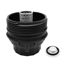 OXCANO Tapa de carcasa de filtro de aceite compatible con Toyota Camry Tacoma Highlander RAV4 Avalon Sienna Venza, reemplaza 15620-36010, 15620-36020