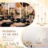 FillTouch 30 Pcs Gold Candlestick Holders with Flameless Taper Candles