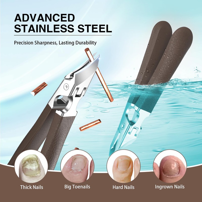 Eagle Beak Slanted Nail Clippers for Thick & Ingrown Toenails,