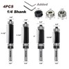 SICWOOD 4pcs Top and Bottom Bearing Flush Trim Router Bit