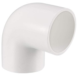 TOP-VIGOR 5Pcs 40mm Slip 90 Degree PVC Pipe Fitting Elbow Coupling Connector, Water Pipe Slip Socket Connector for PVC Pipe Corner Connection, White