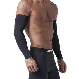 DFND Unisex Active Ax Compression Arm Sleeves – 360° Graduated Compression for Injury Relief, Recovery, & Enhanced Performance – Made in USA - Small