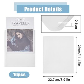 SUPERFINDINGS 10PCS 8.5x11 Inch Paper Protector Sheets Plastic Sleeves for Paper Clear Sheet Protectors Rigid Print Protectors Comic Book Top loaders, 29x22.7x0.1cm
