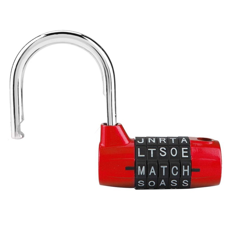 5 Digit Combination Padlock 5 Letter Word Lock Security Password