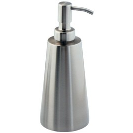 InterDesign Forma Koni Soap & Lotion Dispenser Pump for Kitchen, Bathroom Vanities - Brushed Stainless Steel