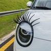 Car Eyelash Stickers, 4 Pieces 3D Eyelashes Car Decorative Sticker,