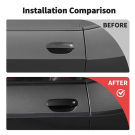 Voodonala for Challenger Door Handle Cover Trim Embellishment Fit for 2012-2024 Dodge Challenger Exterior Accessories 2pcs Black