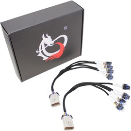 DRAGON FIRE PERFORMANCE Ignition Coil Relocation Connector Harness Set Compatible With LQ9 LQ4 LS2 LS3 LS7 LSX 4.8 5.3 6.0 6.2 7.0 Truck Replaces 89017477 (Does not fit D580 LS1 Coil) Oem Fit WH1076x2