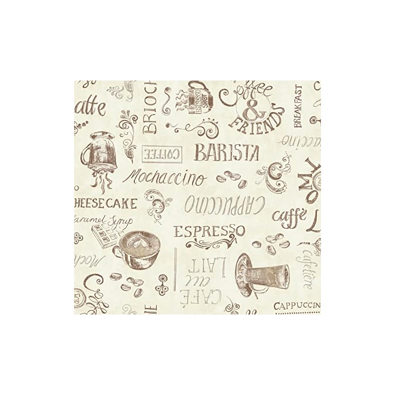 d-c-fix Manhattan Ristretto Oilcloth Tablecloth, Cream, Washable, Waterproof, Indoor and