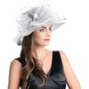 ORIDOOR Women's Organza Cloche Bowler Hat Derby Fascinator for Tea