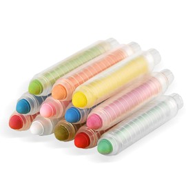 TYPHEERX Anti-Dust Coloured Chalk Pack of 12 Assorted Chalk Holder for Teachers Kids Blackboard Drawing Writing