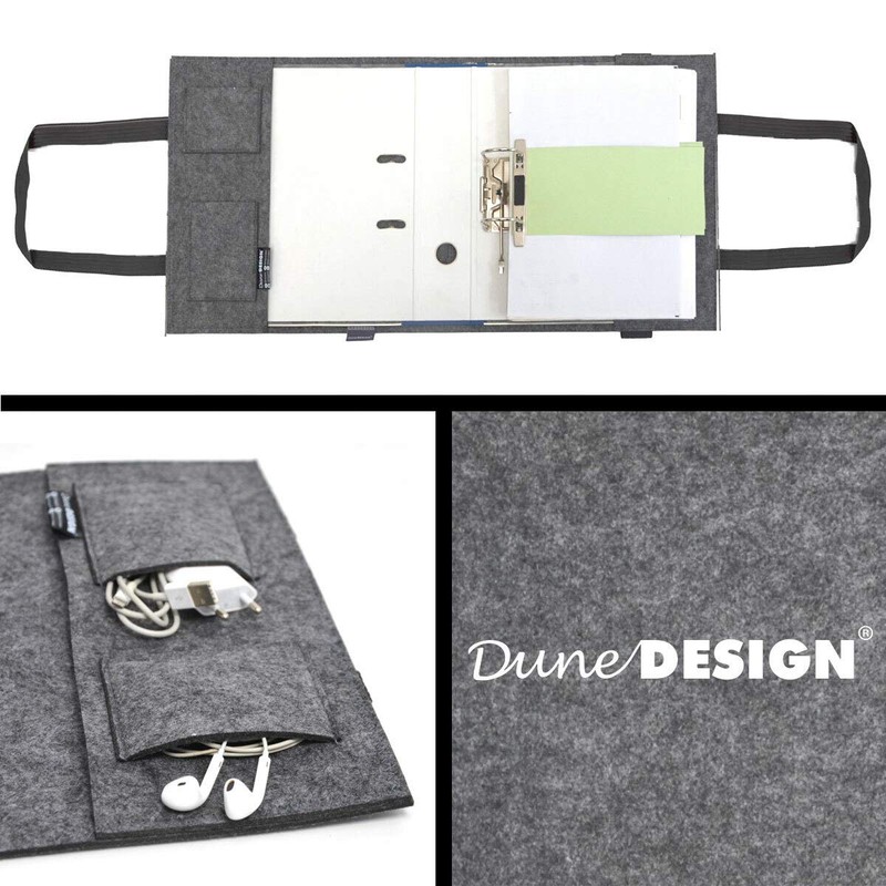 DuneDesign Felt Lever Arch Folder Bag 31x34x9 cm File Holder