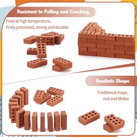 150 Pcs Mini Bricks,Sim Bricks,Micro Bricks for Garden,8 Hole Brick,Building Bricks for DIY Dollhouse Garden Ornament Micro Landscape Accessories