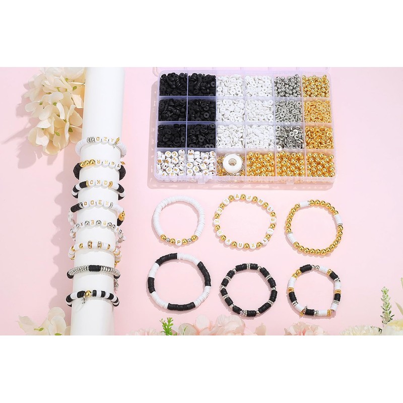 DUQGUHO Clay Beads Bracelet Making Kit for Adults 2940 Pcs,