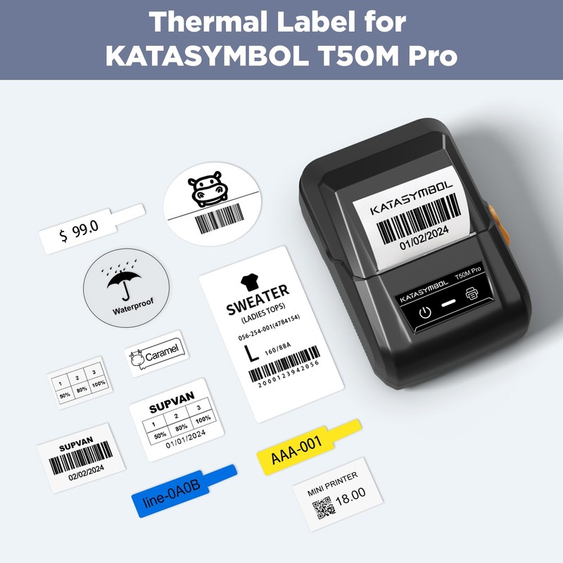 SUPVAN T50M Label Maker Tape Adapted Label Print Paper 4