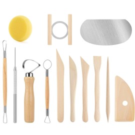 Sculpting Tools, 13 Pcs Clay Sculpting Tools, Air Dry Clay Tools, DIY Tool Set Suitable for Clay Sculpture, Clay, Soft Pottery, Sculpture, and Modeling, Suitable for DIY Craftsmen