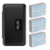 Palogreen 3 Pack NB-10L Battery with Charger Kit for Canon