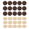 Warmhm 48 Pieces Wooden Backgammon 2.4cm Stackable Backgammon Replacement Backgammon