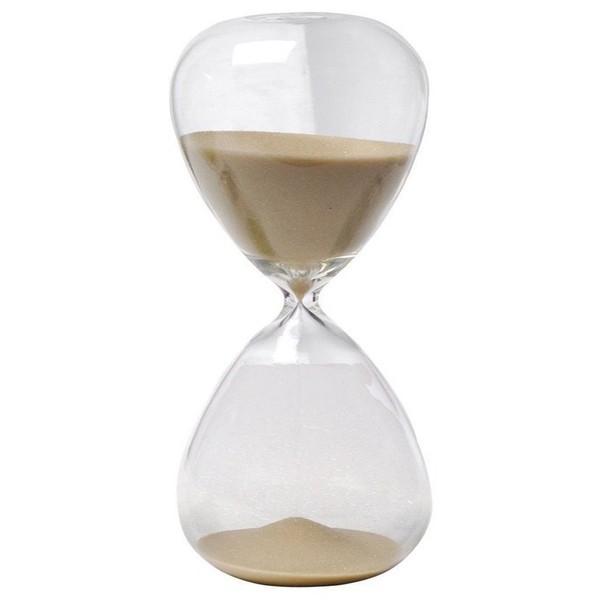 Large Fashion Colorful Sand Glass Sandglass Hourglass Timer Clear Smooth Glass Measures Home Desk Decor Xmas Birthday Gift (10 Minutes, Brown)