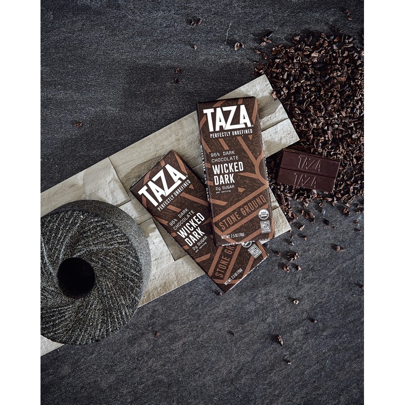Taza Chocolate Organic Amaze Bar 95% Stone Ground, Wicked Dark,