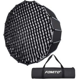 Parabolic Softbox 35.4 inch/90cm Quick Setup Deep Soft Box II with Honeycomb Grid and Bowens Mount for Studio Monolight LED Light Photography