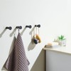 PARFCO Black Hooks, 6 Pieces Towel Hooks for Drilling, Cylindrical
