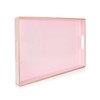 Gifturbo Pink Serving Trays,Decorative Serving Tray with Handles, Coffee Table