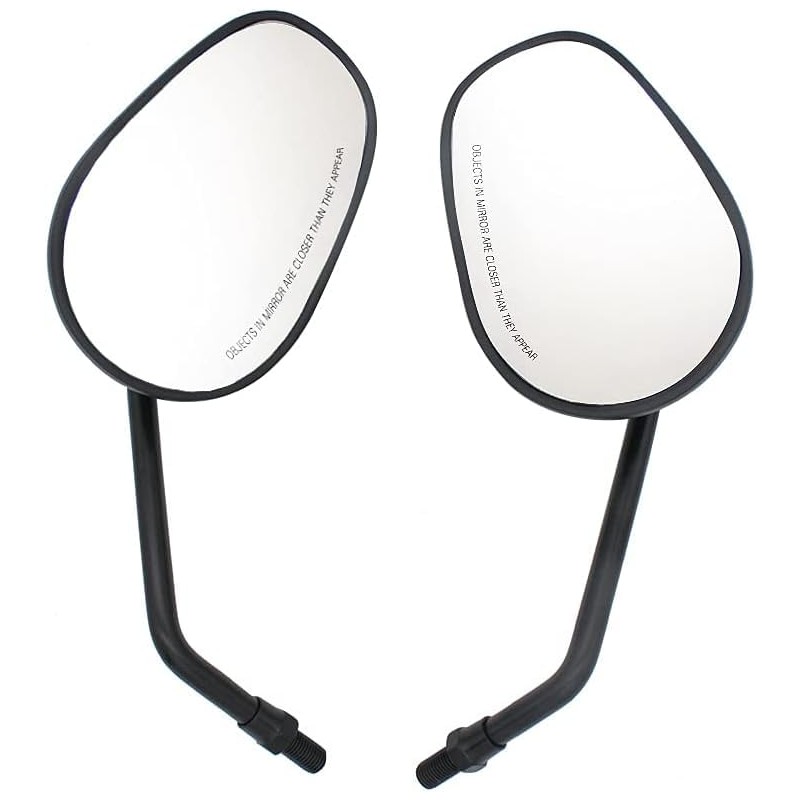 BREDUXSER Universal 8mm 10mm Oval Motorcycle RearView Side Mirrors for