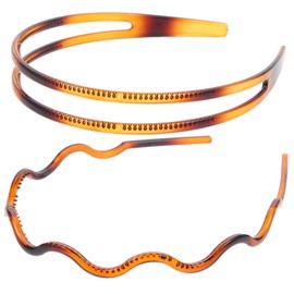 Healeved 2Pcs Non Slip Headband with Teeth for Women Lightweight Fashion Hairbands for Face Washing Makeup Exercise and Comfortable Hair Accessories