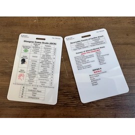 GCS (Glasgow Coma Scale), Sepsis 6, Cardiac Arrest, Mental State Healthcare Pocket Reference Card