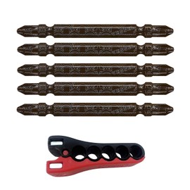 Vessel RB5P2082-BL Rib Bit BL Double Ended + 0.08 x 3.2 inches (82 mm) Set of 5 Bit Clips Included