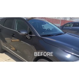 Clearsurface Fit Kia Sportage 23+ Front Grille Chrome Delete Vinyl Film Decal Blackout Trim - Gloss Black