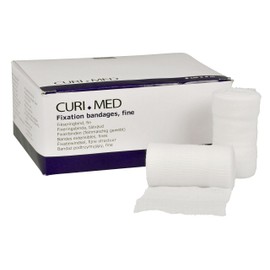 Curi Med Gauze Fixing Bandage - 6 cm x 4 m - Elastic - White - Pack of 20
