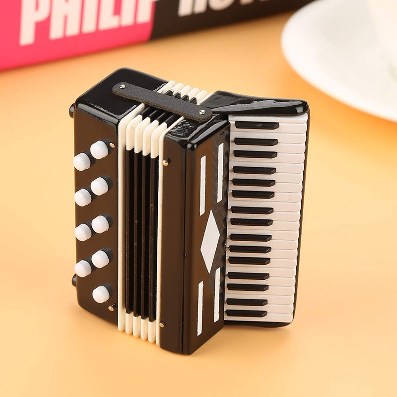 Dekaim Miniature Accordion Model, Mini Music Ornaments, Craft Home Decor,