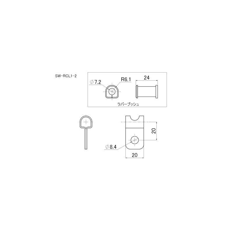 SWAGE LINE SW-RCL1-2 Hose Clamp Type 1, Set of 2