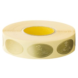 Elegant Gold/Gold Roll Gift Stickers - S (500 Sheets) FE-4RS